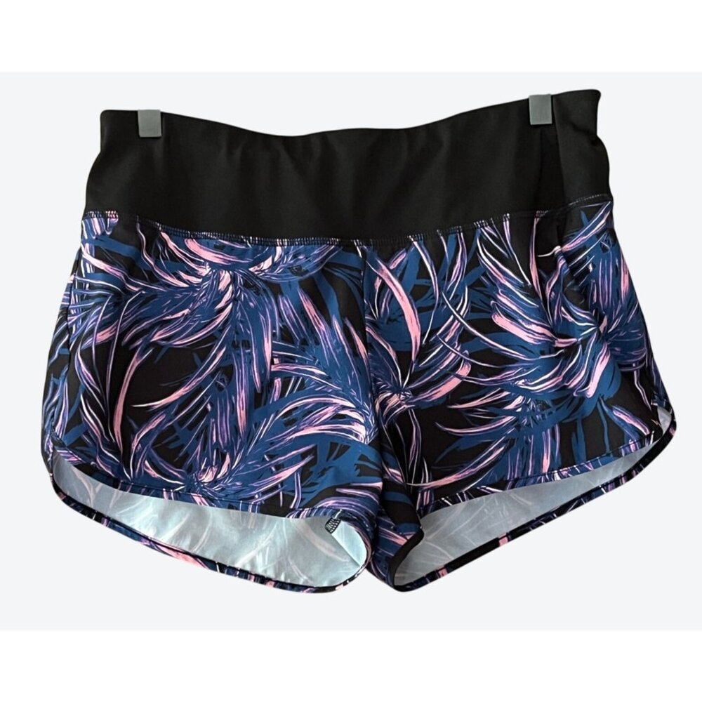 Sweaty Betty Women's Small Lined Black Purple Pink Running Shorts 29" x 2.5"